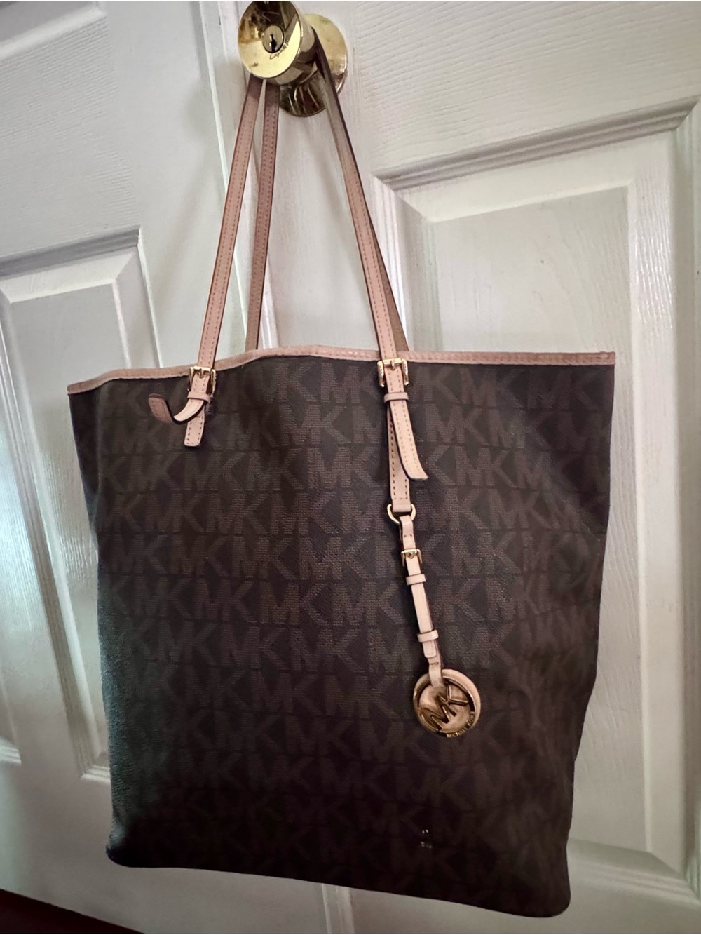 Michael Kors Brown Large Logo Tote